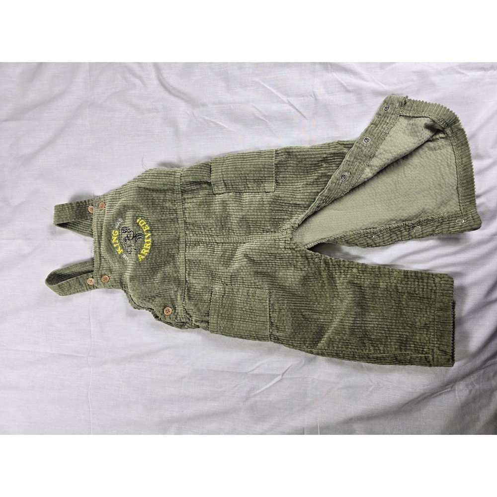 Disney Baby Lion King Overalls Infant 18M Green Corduroy Simba King Has Arrived